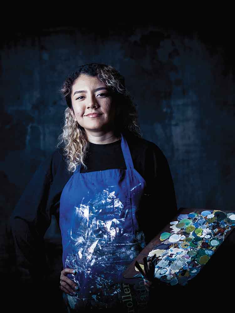 artist smiling