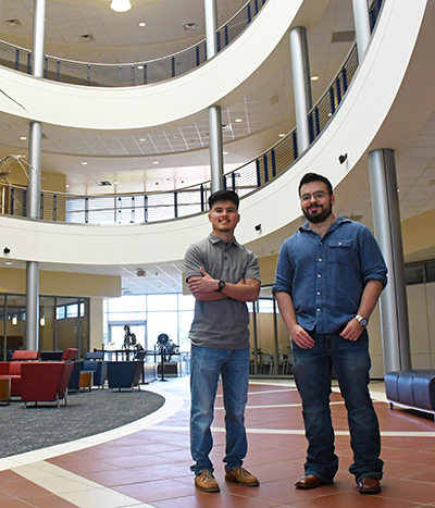 cern students raul diaz and estevan salinas